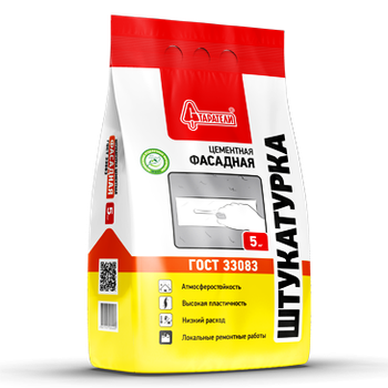 Штукатурка цементная "Фасадная" 5 кг