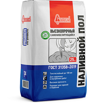 Наливной пол "Высокопрочный" самонивелирующийся 25 кг