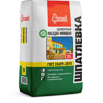 Шпатлевка цементная "Фасадно-финишная" 20 кг