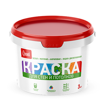 Краска "Для стен и потолков" 3 кг