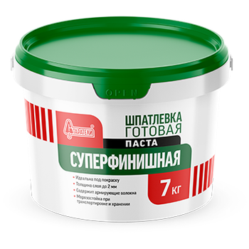Шпатлевка готовая "Суперфинишная" паста 7 кг
